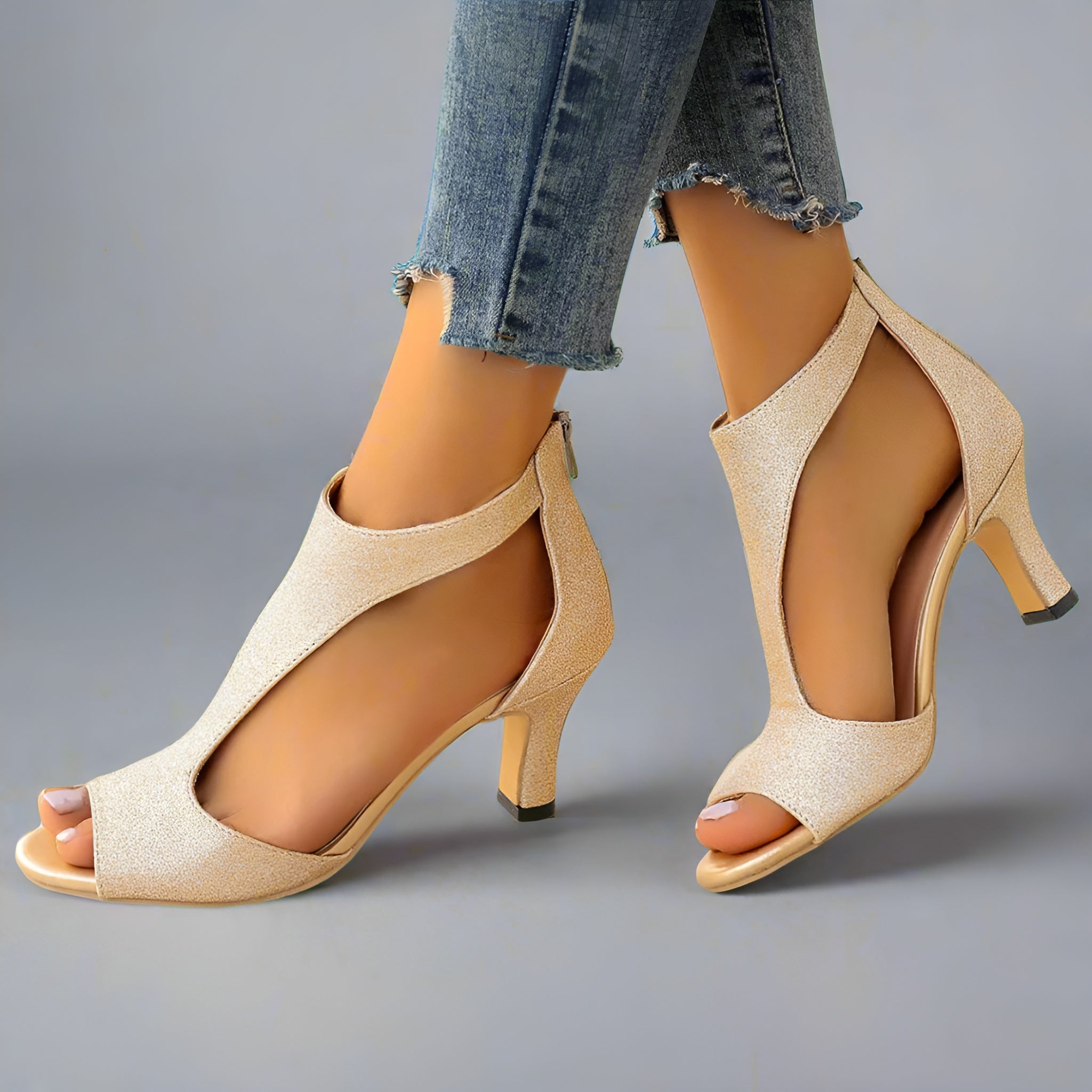 Inger™ | Eleganta komfortsandaler med klack