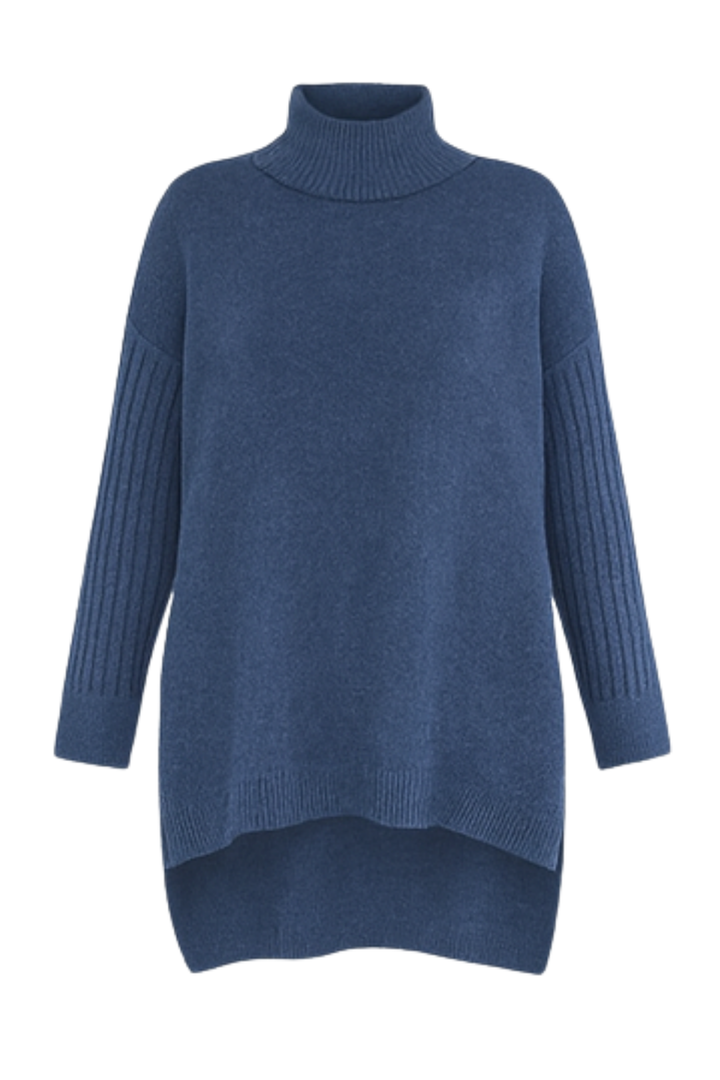 Bridgette | Langer Rollkragenpullover