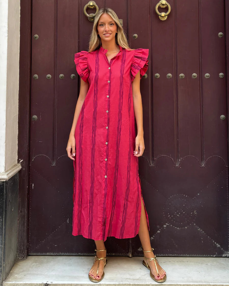 Palermo™ | Volant-Träger Midi-Kleid