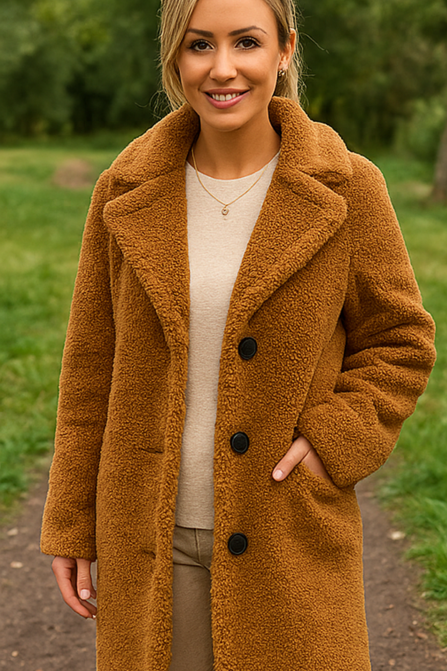 Jess Teddy Coat | Brown