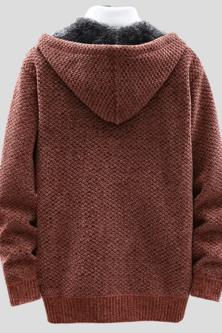 Henry Strick-Hoodie - Braun