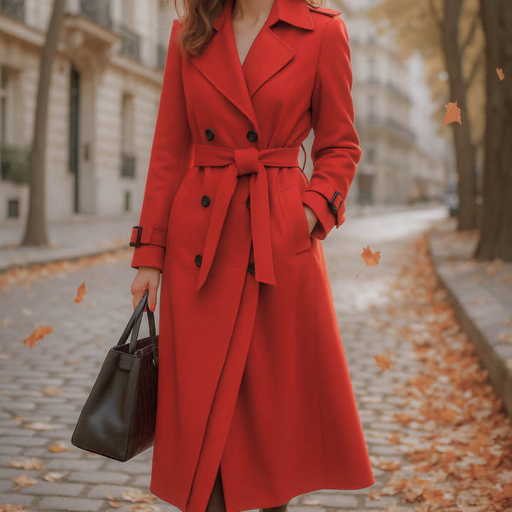 Allegra Eleganter Trenchcoat für zeitlose Auftritte - Rot