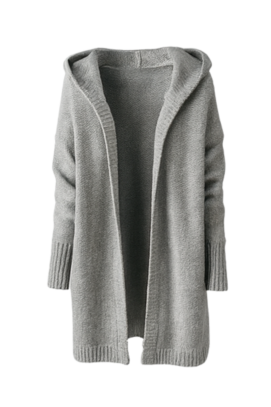 Darienne Comfortable Open-Front Knit Cardigan Soft