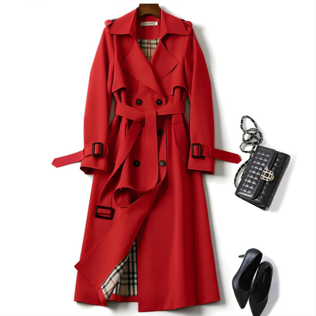 Allegra Eleganter Trenchcoat für zeitlose Auftritte - Rot