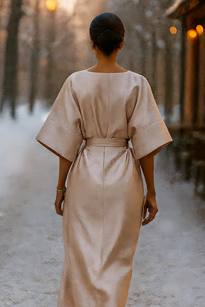 Anne Langes Abendkleid - Beige