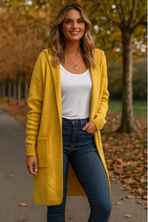 Darienne Komfortabler Cardigan - Gelb