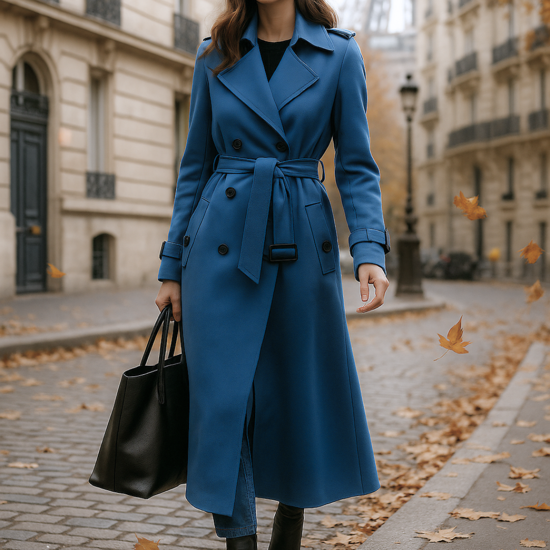 Allegra Eleganter Trenchcoat für zeitlose Auftritte - Blau
