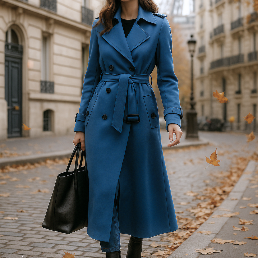 Allegra Tailored Trench Coat | Blue