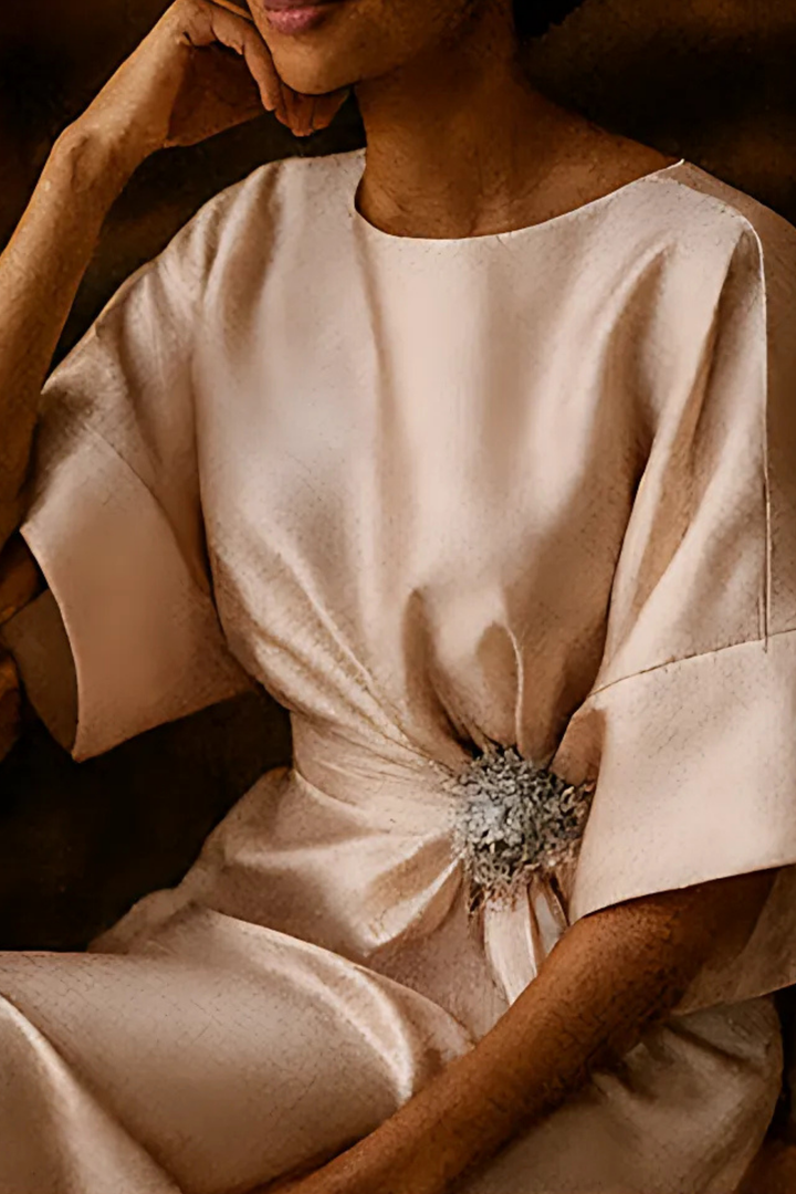 Anne Langes Abendkleid - Beige