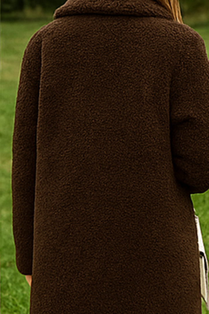 Jess Teddy Mantel - Dunkelbraun