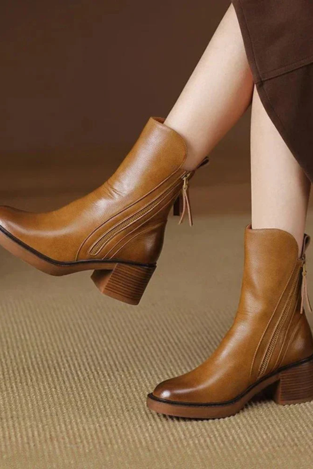 Val | Elegante Schwarze Lederstiefel