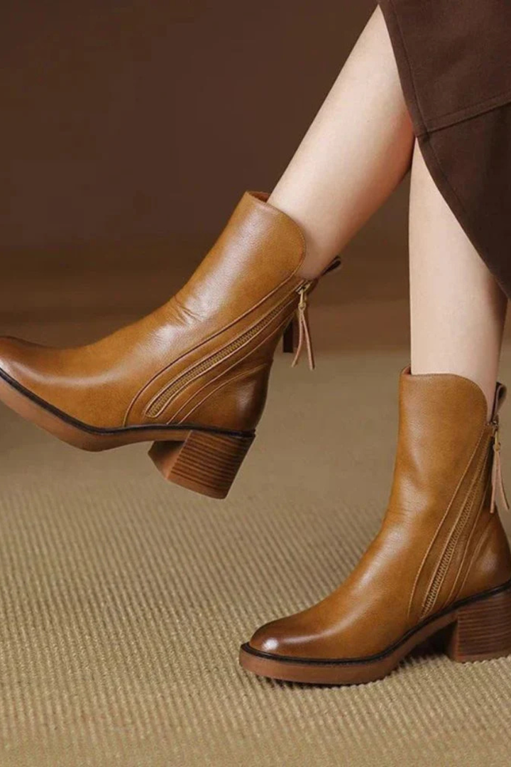 Val | Elegante Schwarze Lederstiefel