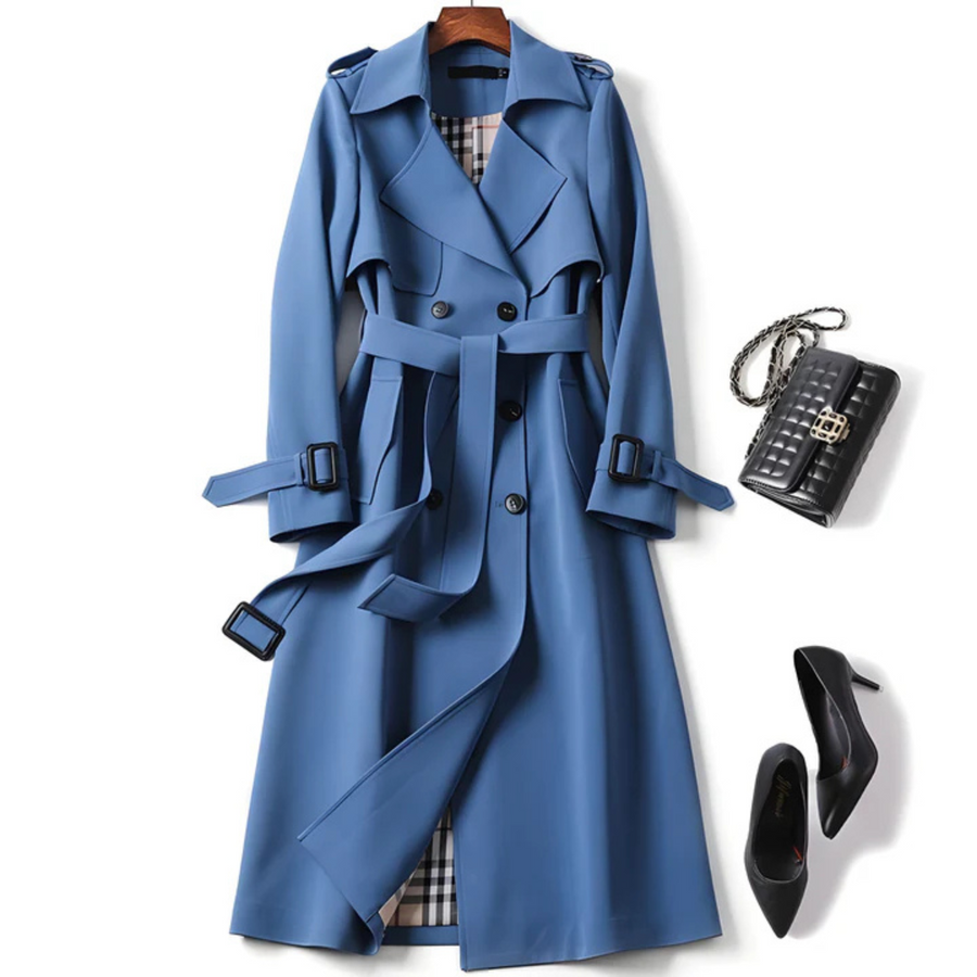 Allegra Tailored Trench Coat | Blue