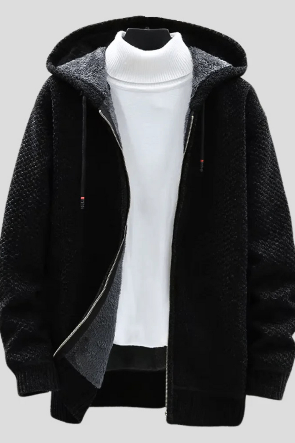 Henry Strick-Hoodie | Schwarz