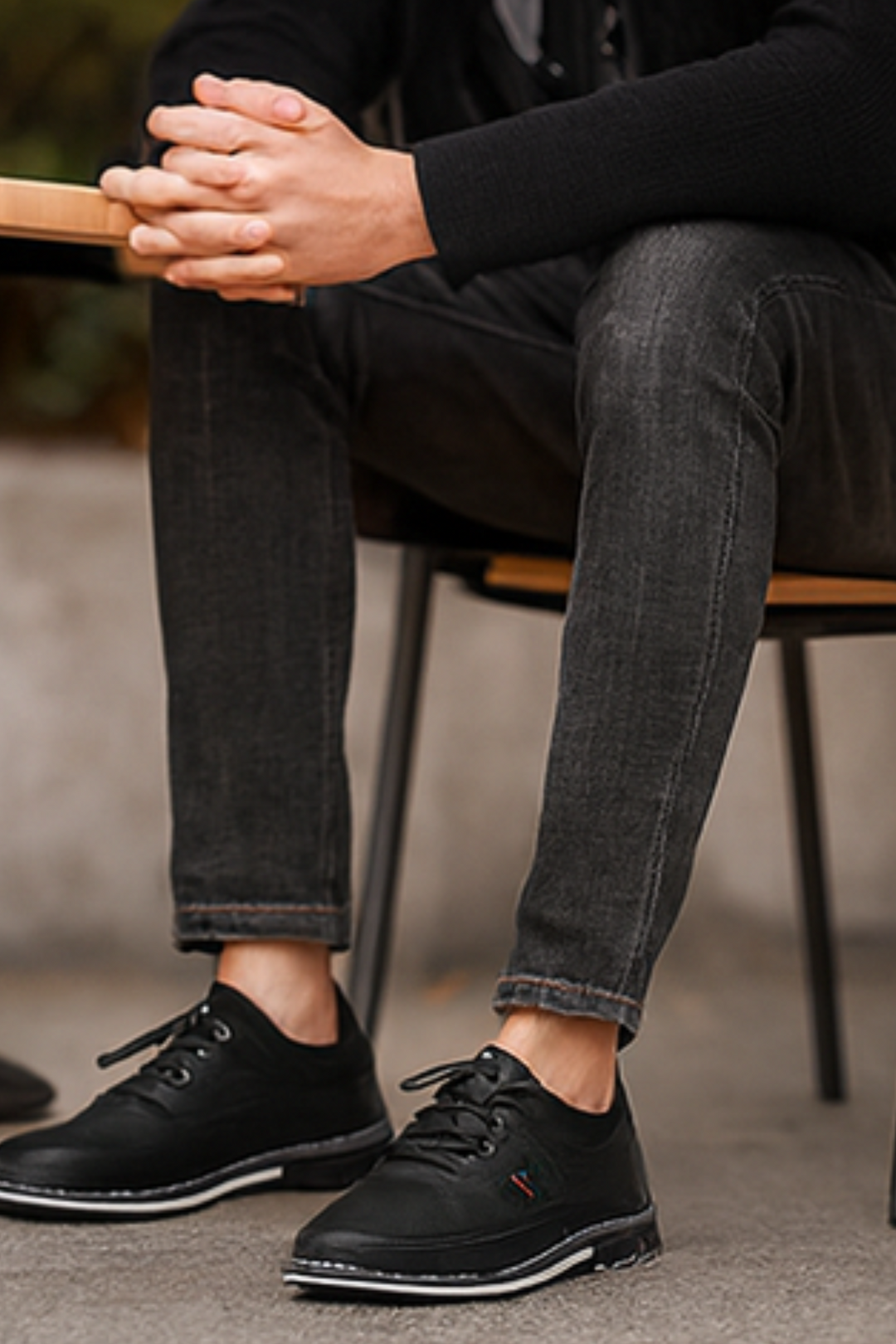 Bertholdt Eleganter Herrenschuh für Alltag & Komfort - Schwarz