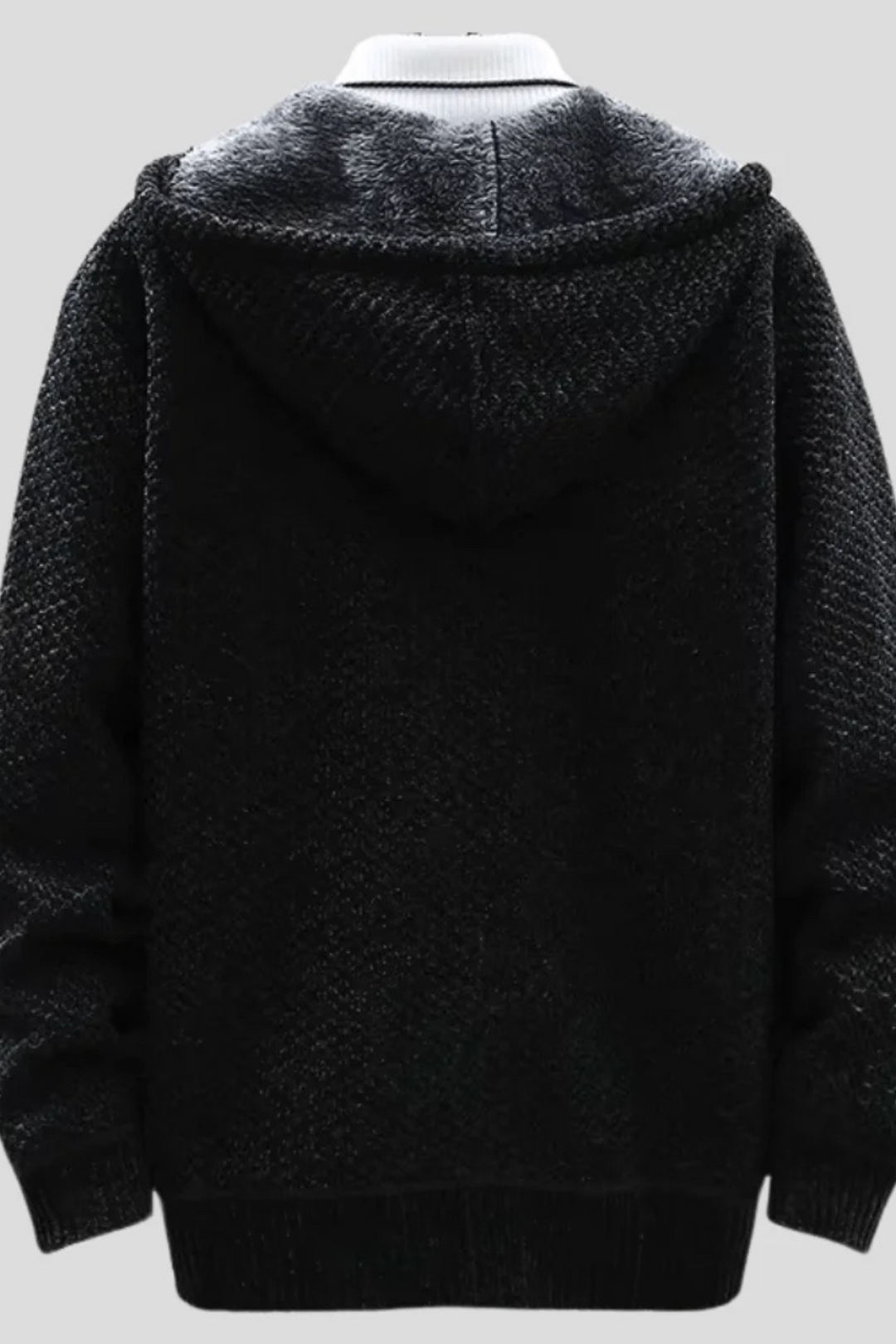 Henry Strick-Hoodie - Schwarz