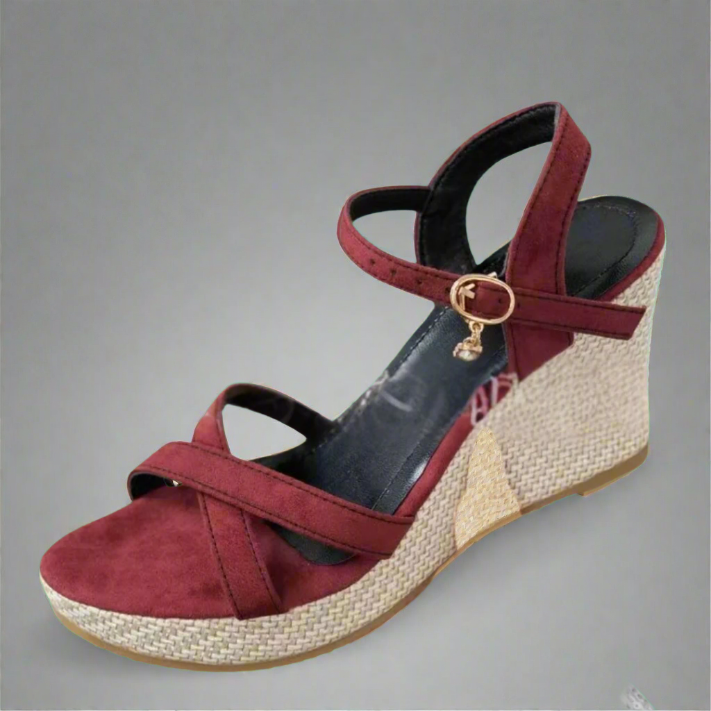 Noor™ | Bequeme Plateausandalen mit Keilabsatz