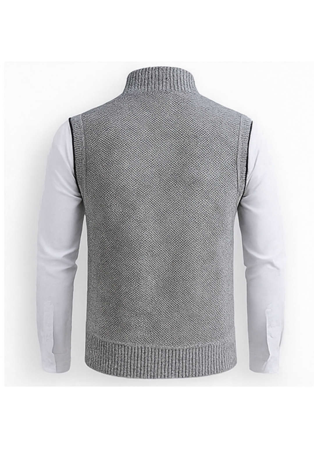 Gerald Strickweste mit Reißverschluss - Grau