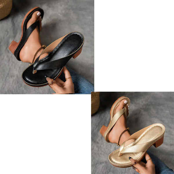 Clara | Dicker Absatz Orthopädische Sandalen