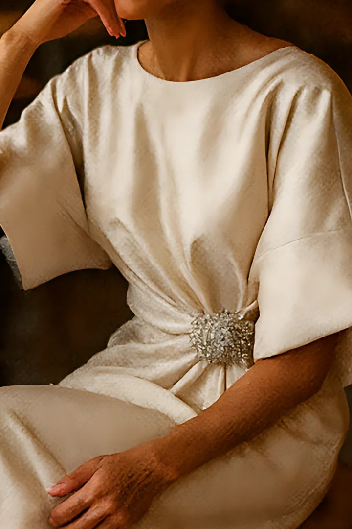 Anne Langes Abendkleid - Khaki