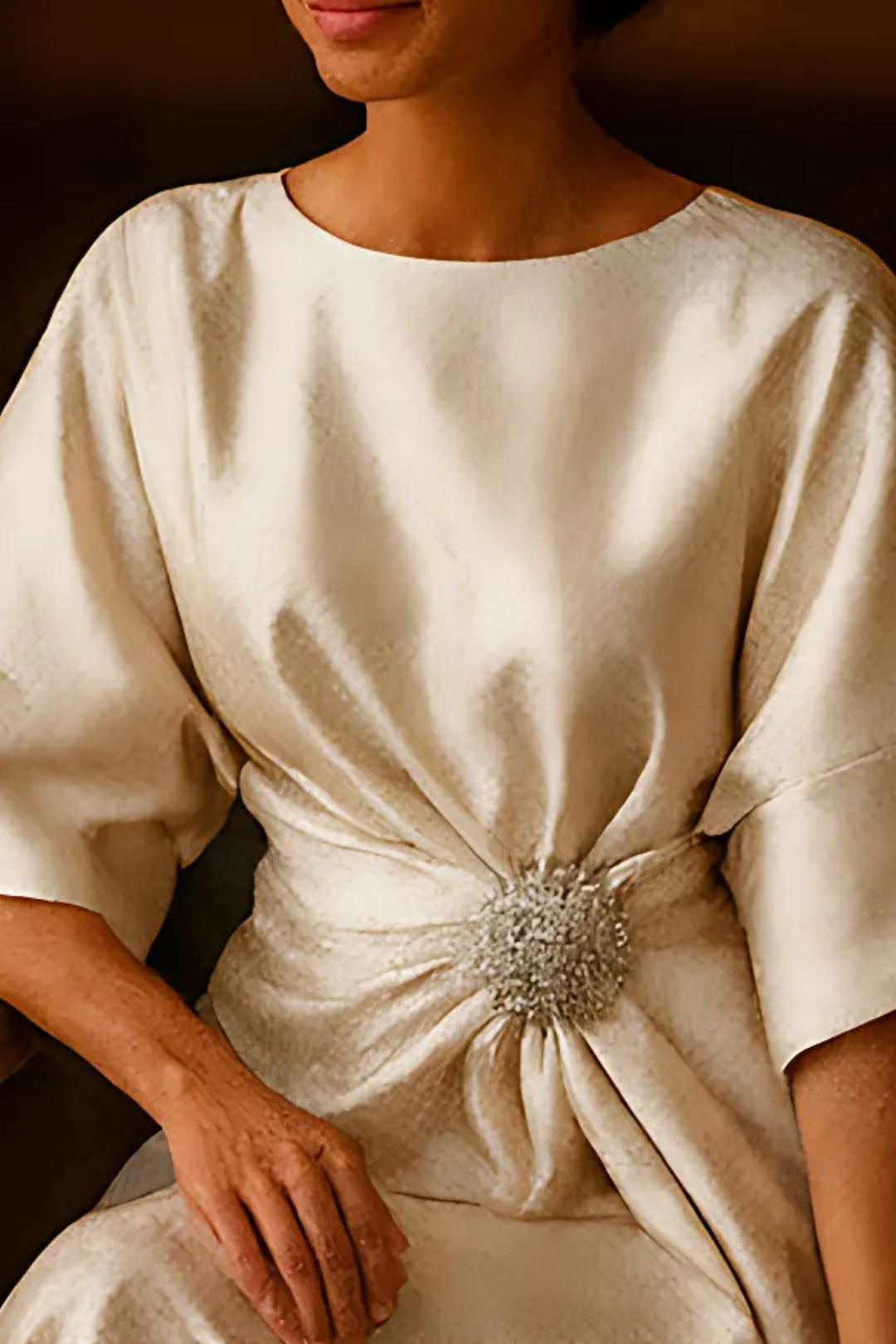 Anne Langes Abendkleid - Khaki