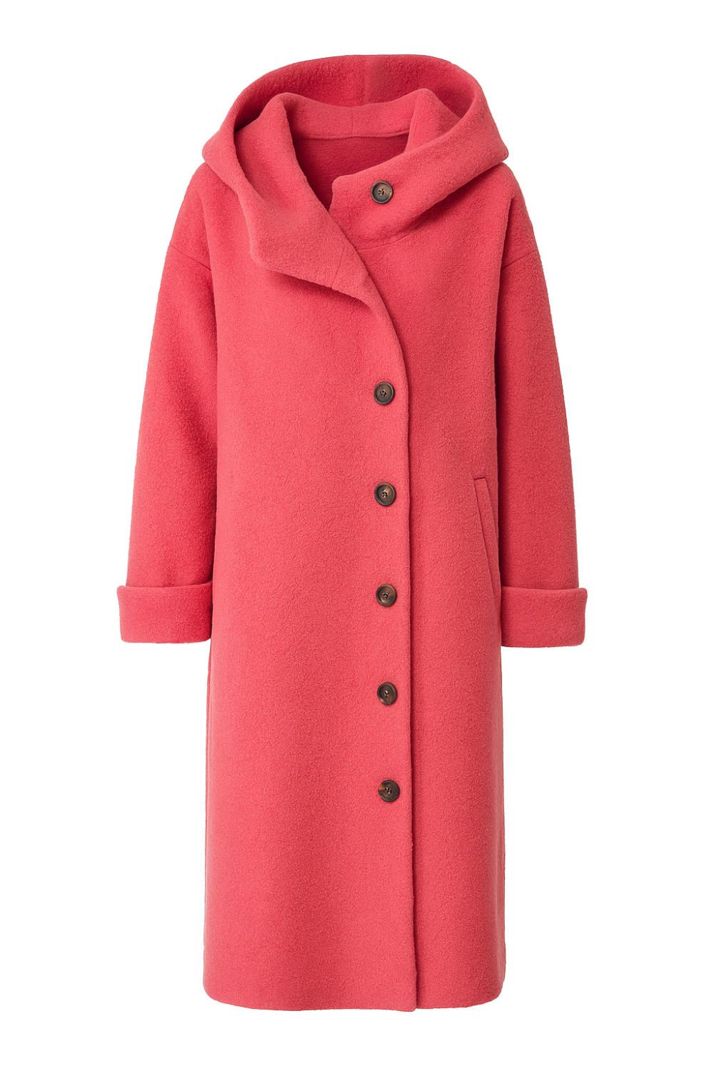 Aemie Stilvolle lange Winterjacke - Rosa