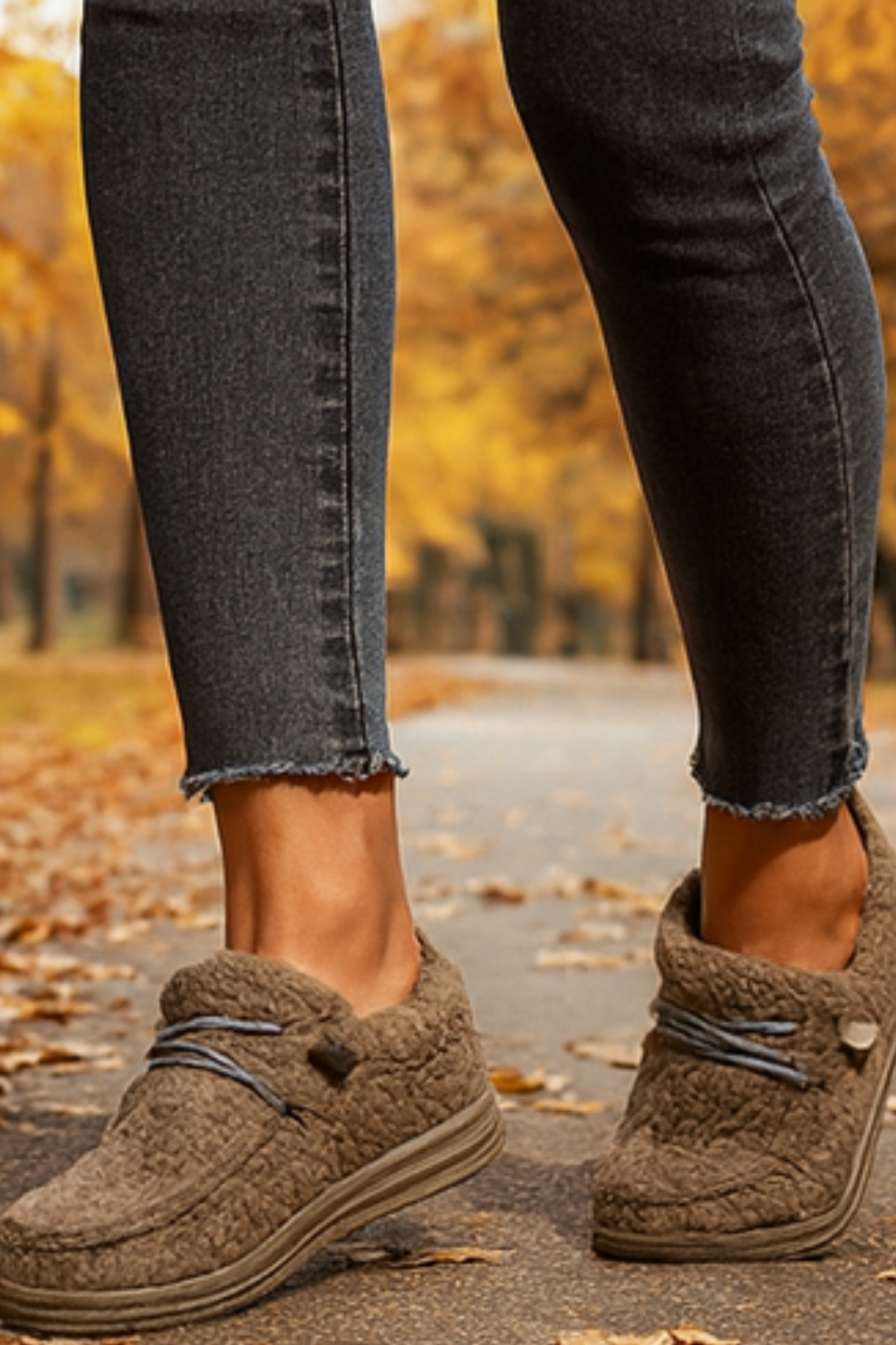 Winnie Warme Teddy Slippers - Khaki