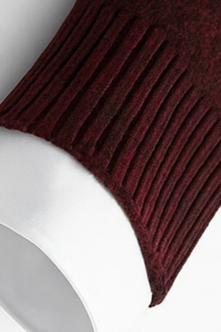 Gerald Strickweste mit Reißverschluss - Rot