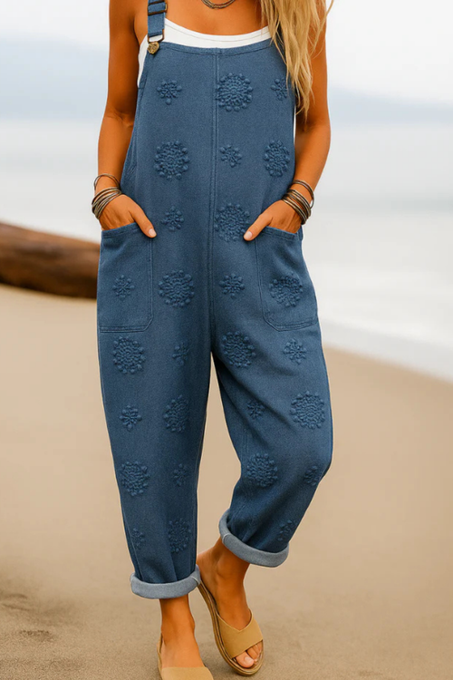 Mayah Künstlerischer Overall-Jumpsuit - Blau