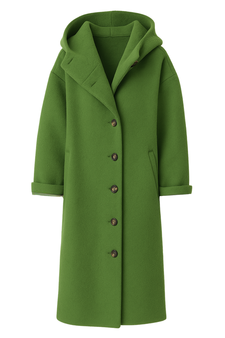 Aemie Stilvolle lange Winterjacke - Grün