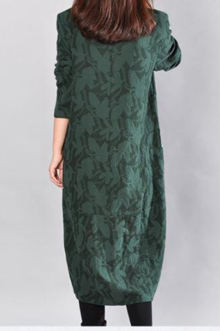 Kayla Maxikleid mit Blätterprint - Grün