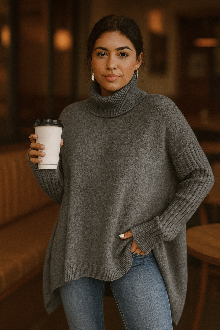 Bridgette | Langer Rollkragenpullover