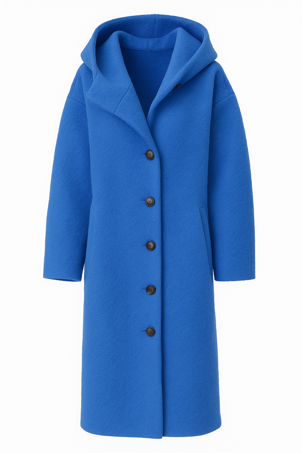 Aemie Stilvolle lange Winterjacke - Blau