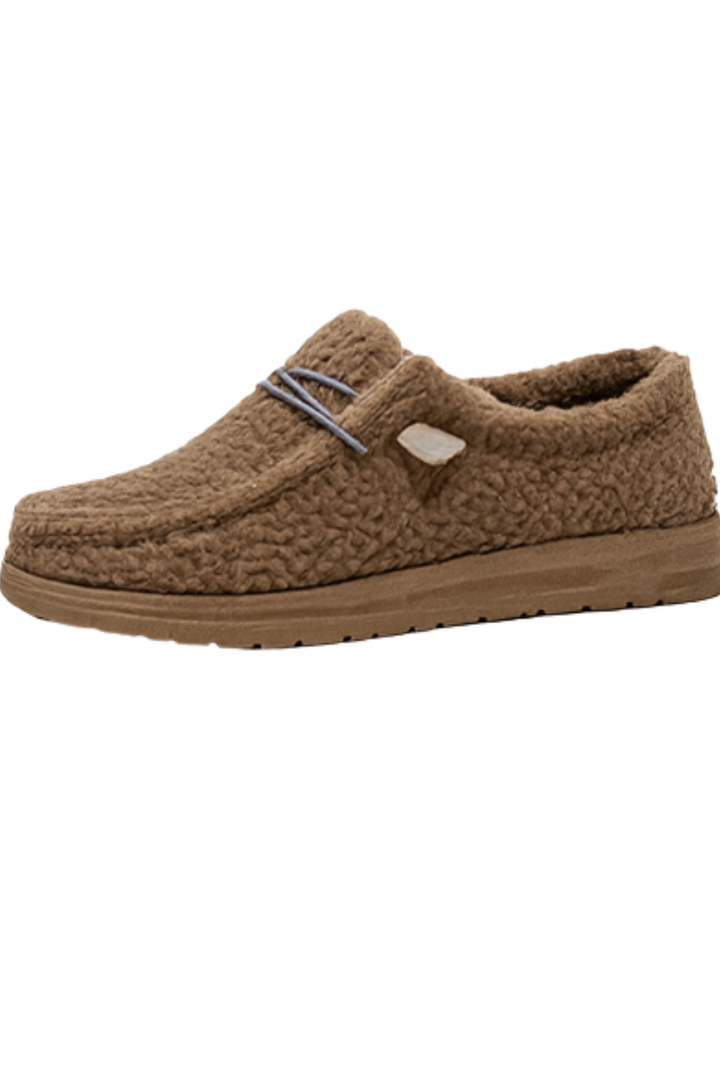 Winnie Warme Teddy Slippers - Khaki