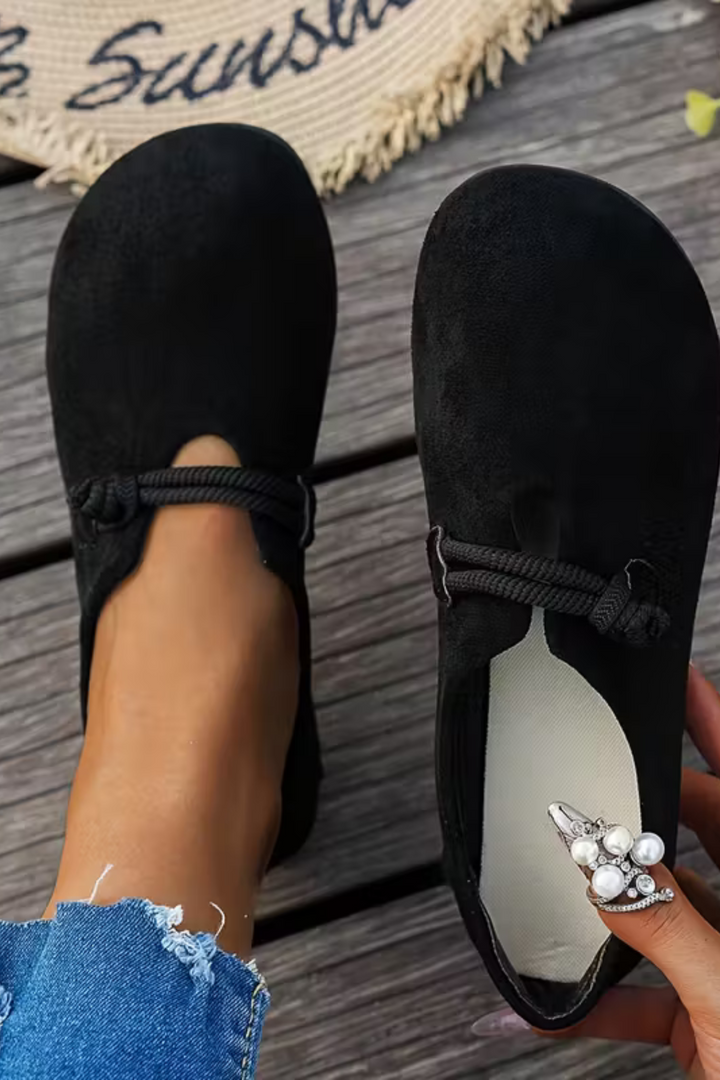 Marjorie Bequeme Slip-On Schuhe - Schwarz