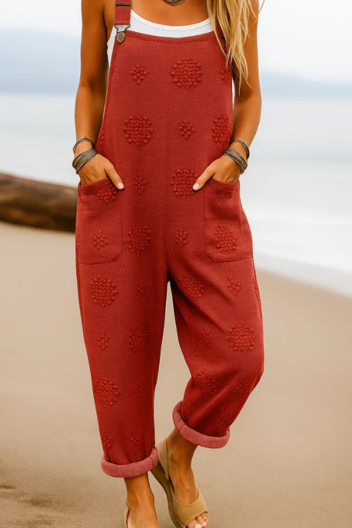 Mayah Künstlerischer Overall-Jumpsuit - Rot