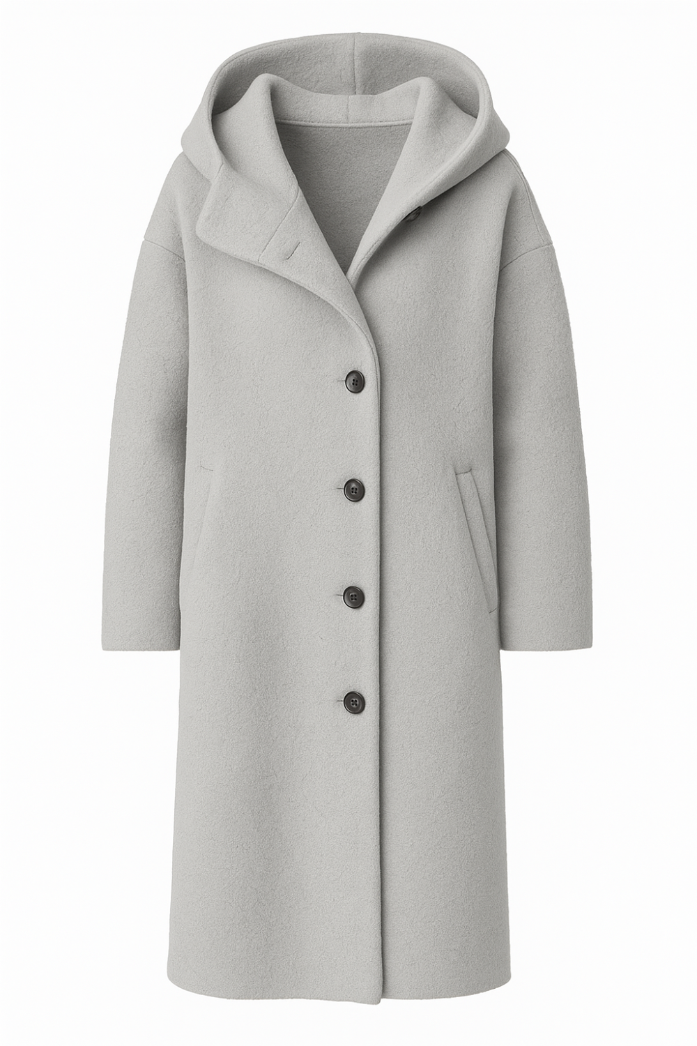 Aemie Stilvolle lange Winterjacke - Grau