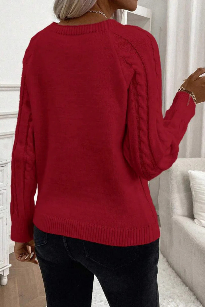 Cora | Strickpullover mit Knopfdetails