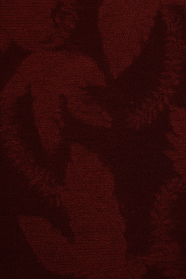 Kayla Maxikleid mit Blätterprint - Rot