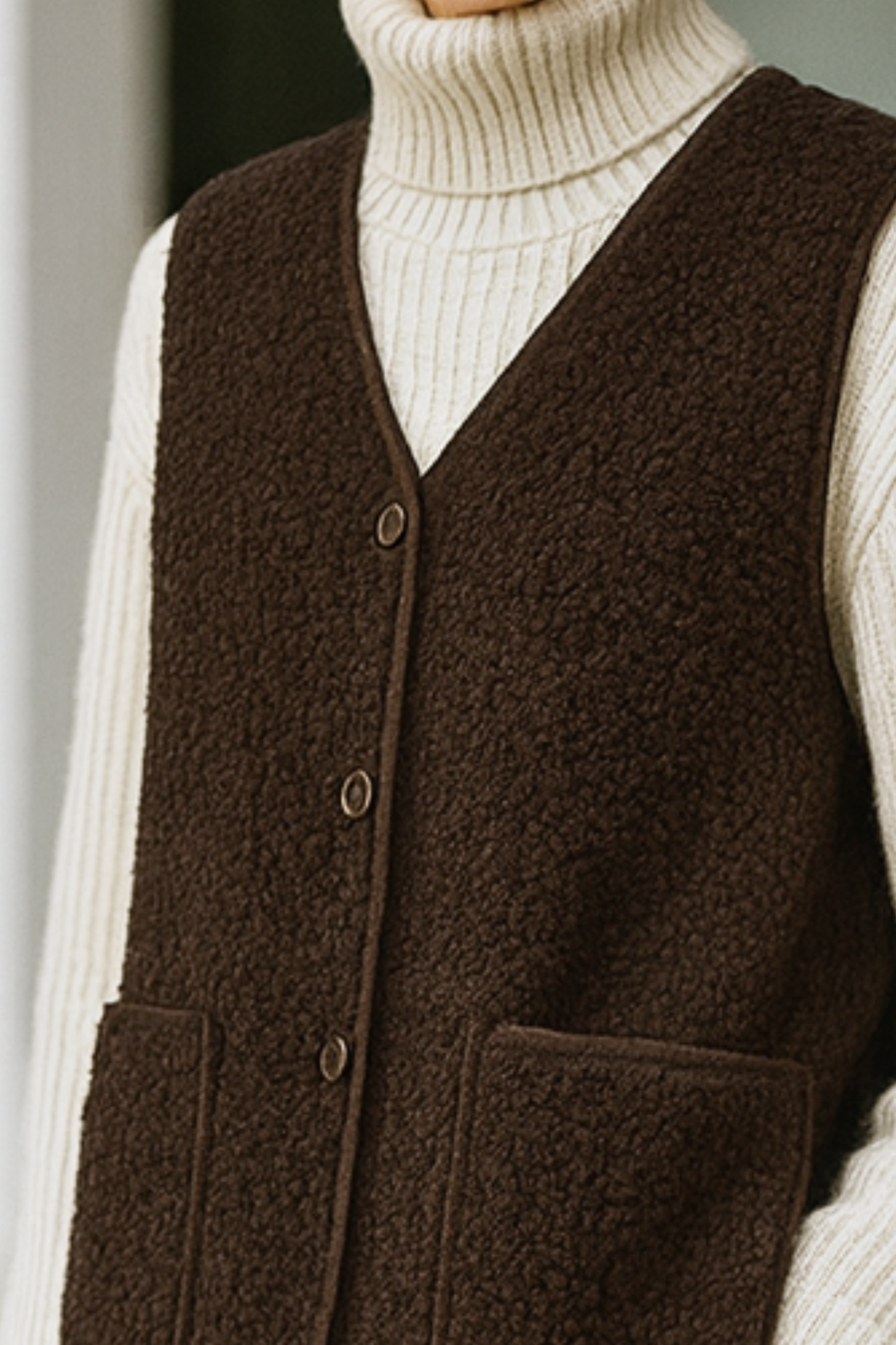 Roswell Soft Wool Front-Button Cardigan Stylish Sweater