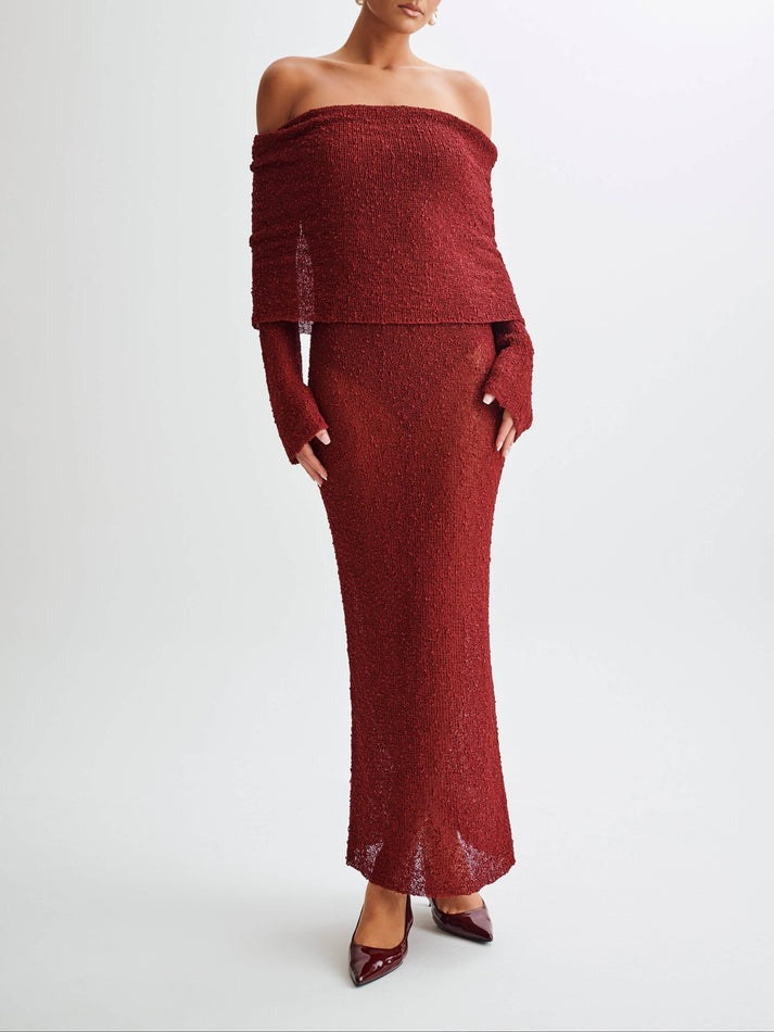 Kenvira™ | Schulterfreies Kleid