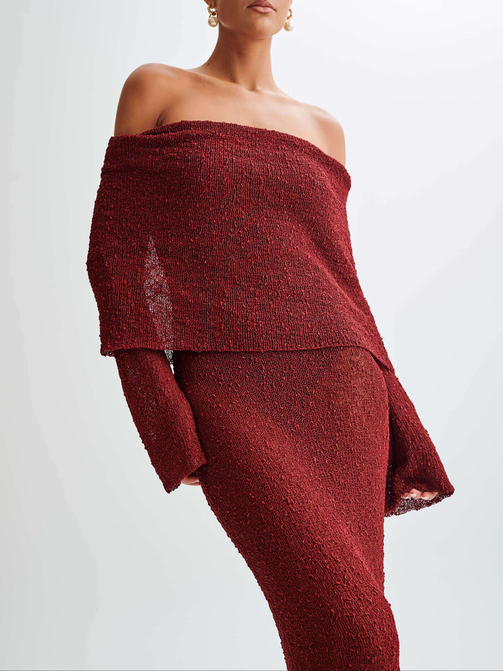 Kenvira™ | Schulterfreies Kleid