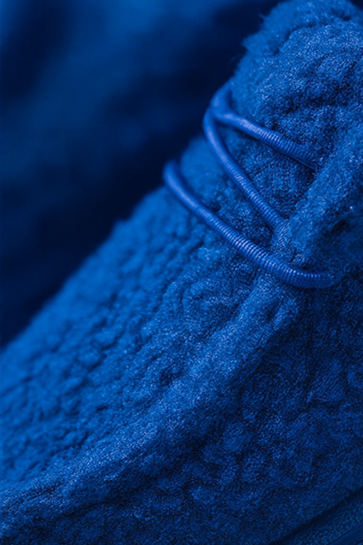 Winnie Warme Teddy Slippers - Blau