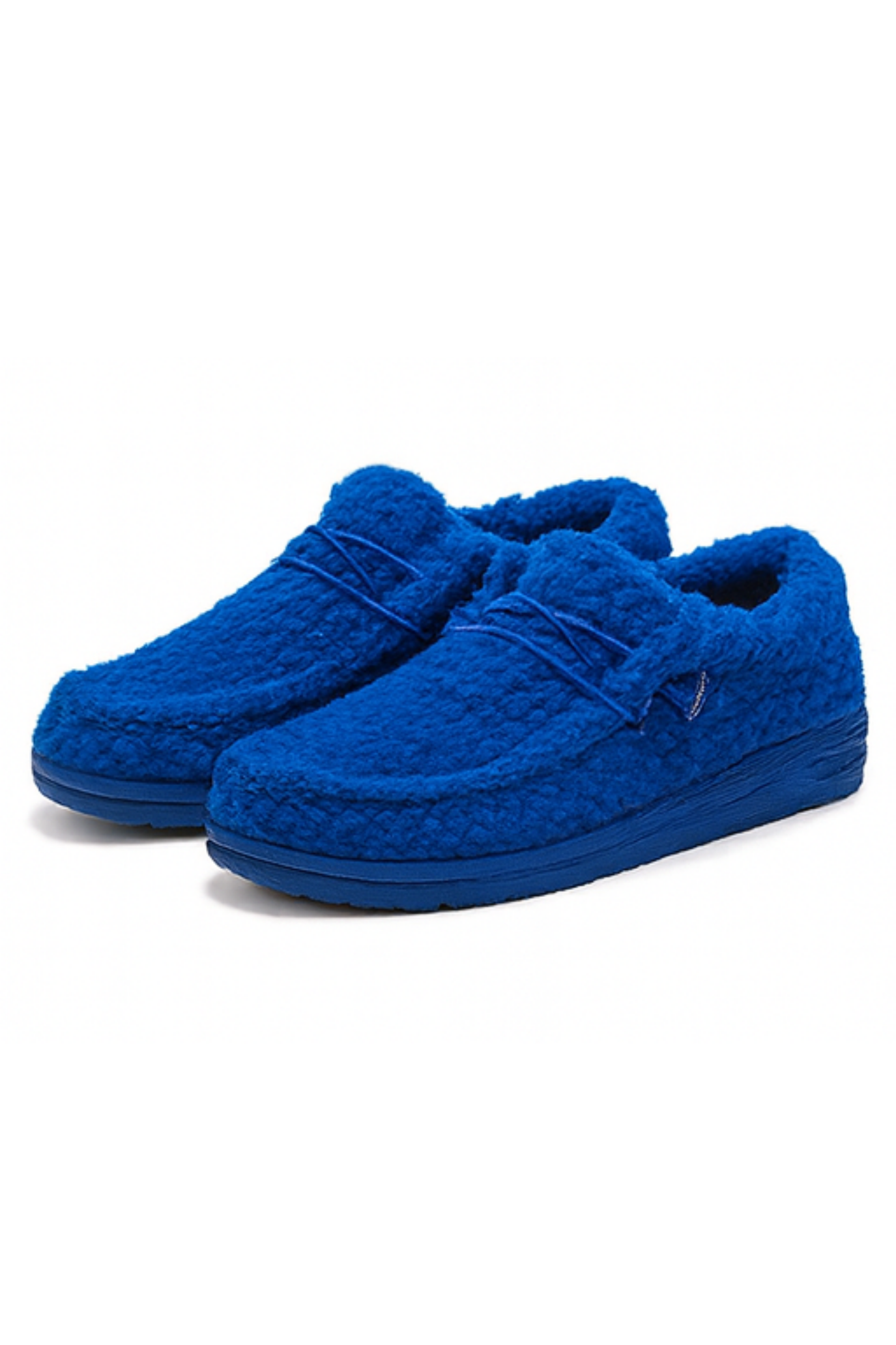 Winnie Warme Teddy Slippers - Blau