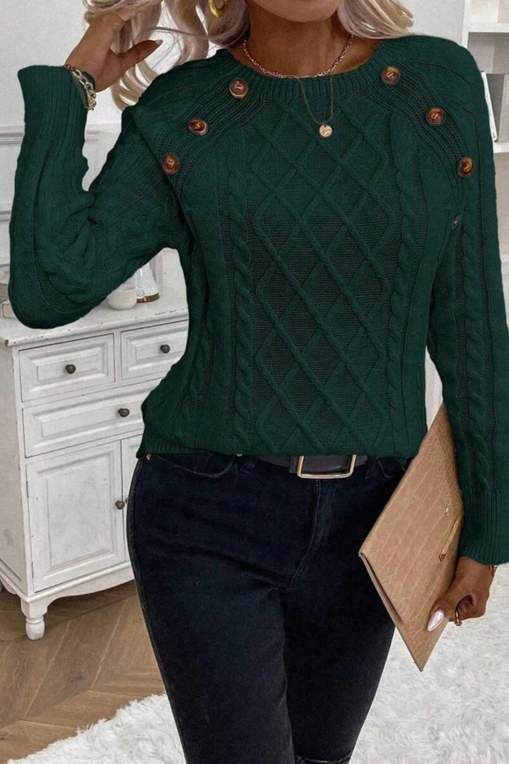 Cora | Strickpullover mit Knopfdetails