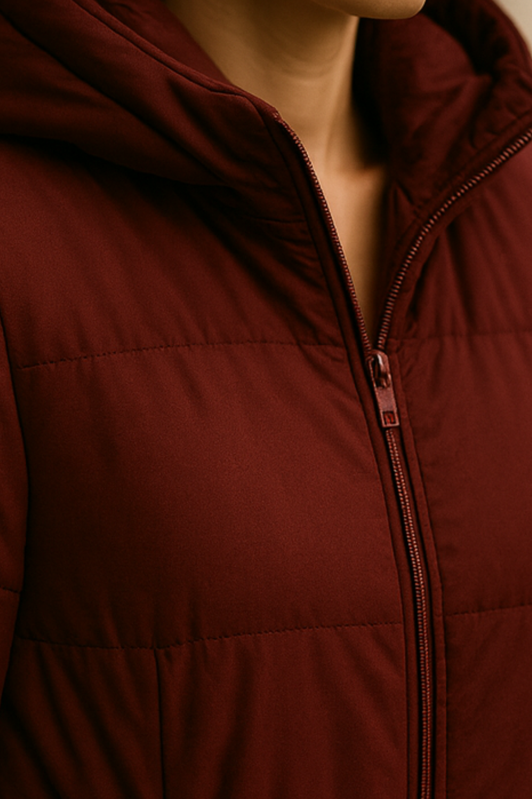 Mairah | Gepolsterte Kapuzen-Daunenjacke