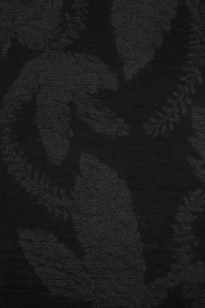 Kayla Maxikleid mit Blätterprint - Schwarz