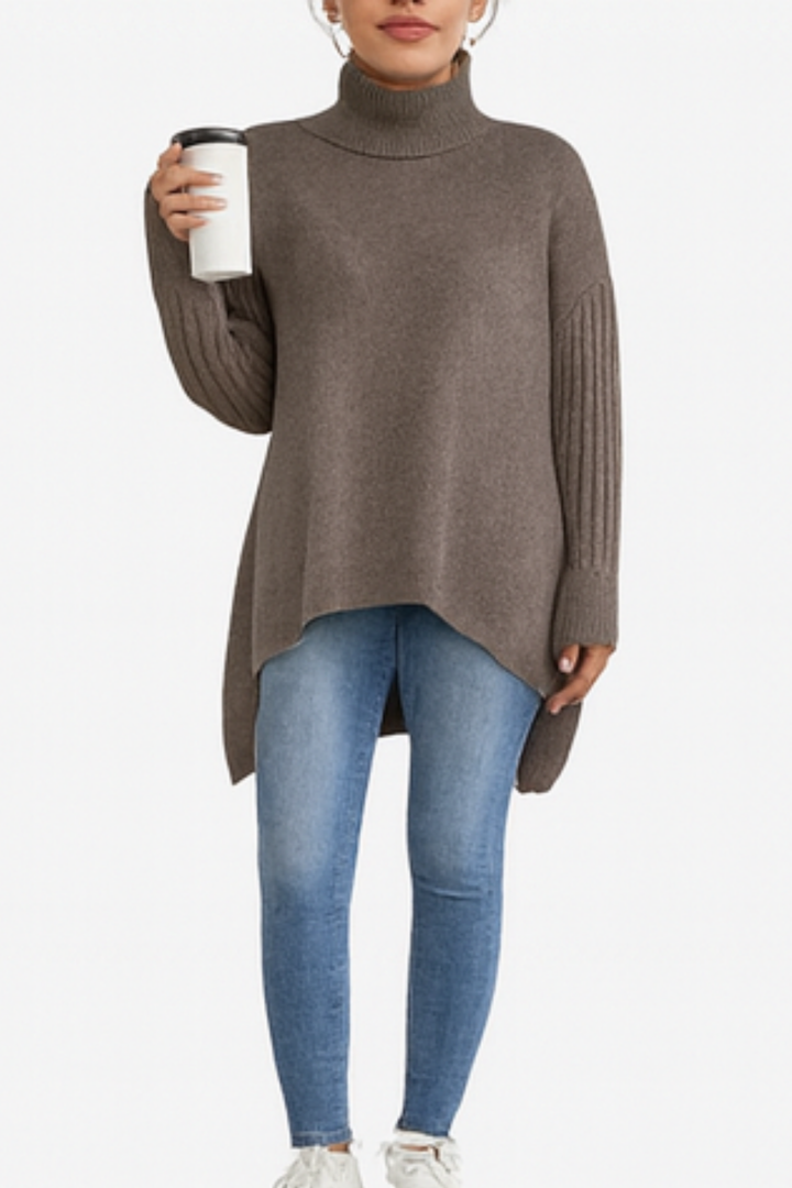Bridgette | Langer Rollkragenpullover