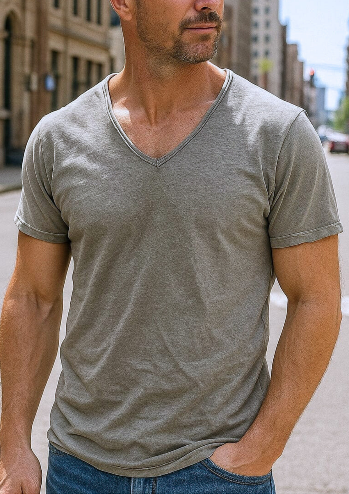 Jadrien Sunspel T-Shirt aus Bio-Baumwolle - Grau