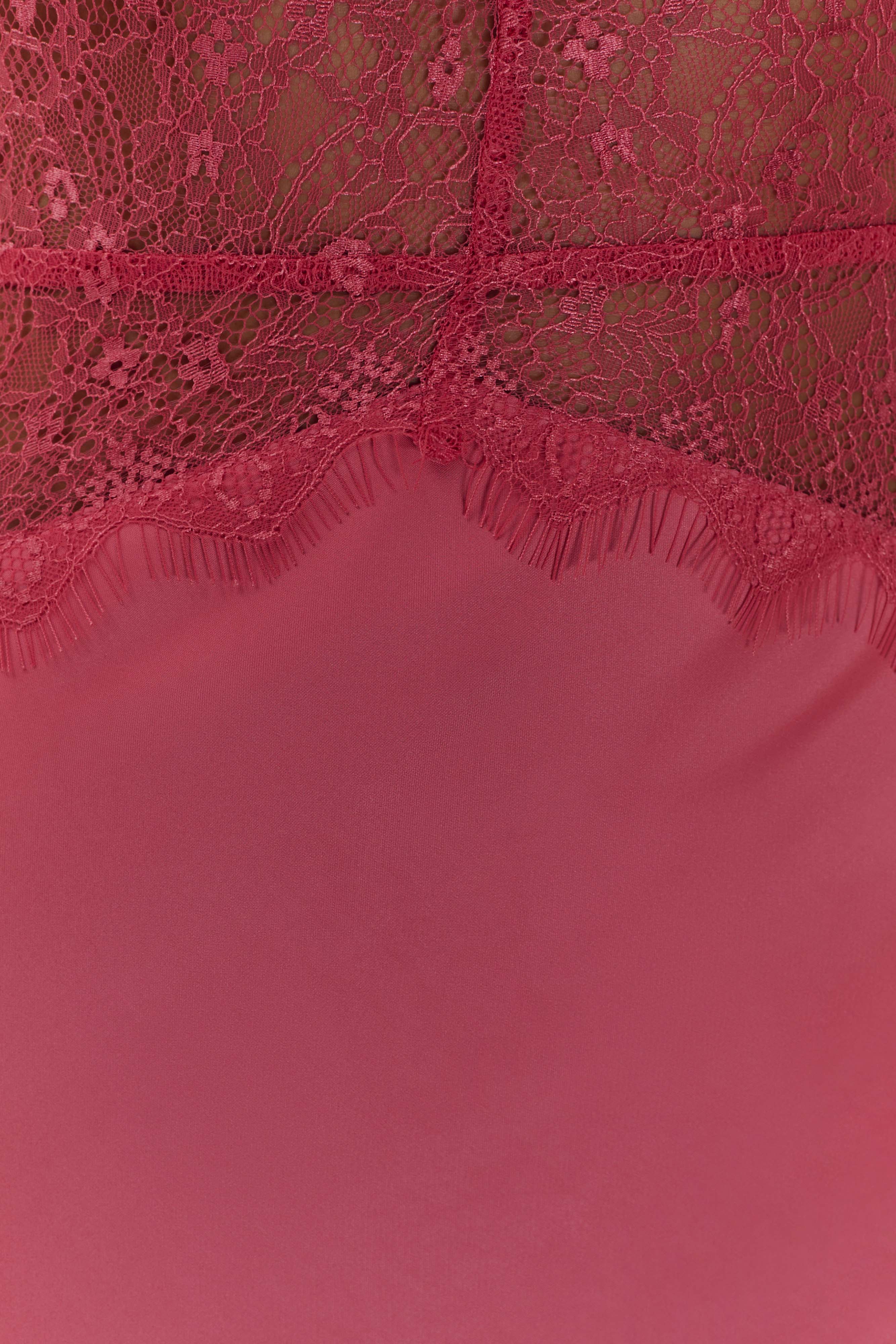 Kalira™ | Satin-Spitzen-Maxikleid